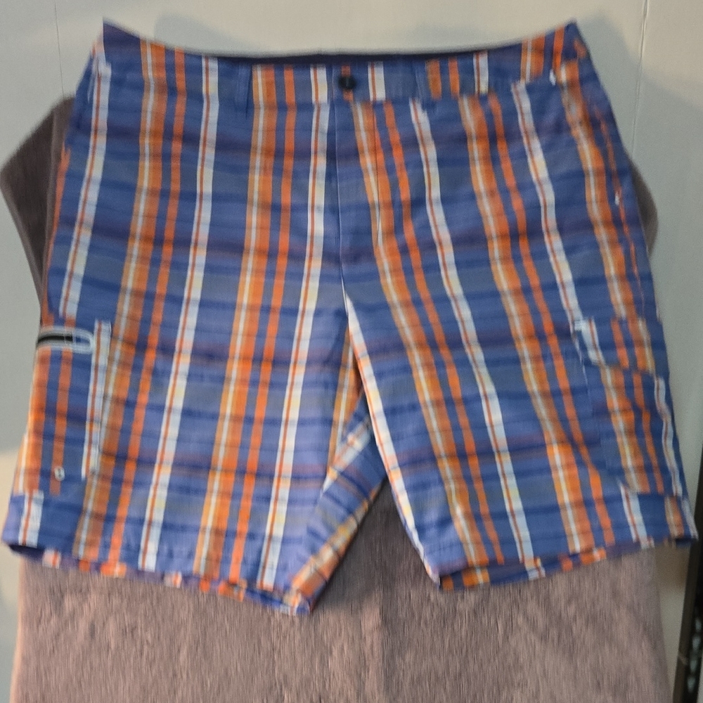 Tommy Bahama Blue and Orange Cargo Shorts